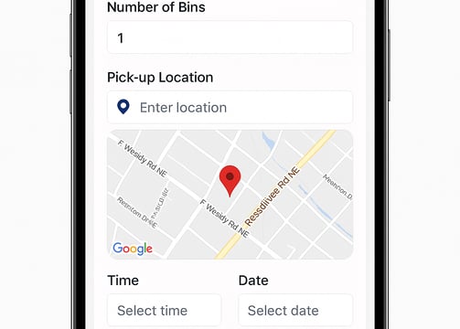 Mobile app interface
