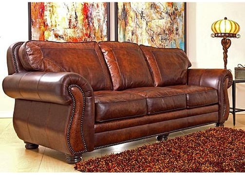 Beautiful leather-sofa by afsar sofa repair