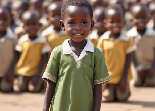 A multi-story brick building with large windows, labeled 'School of Education', is framed by green foliage and yellow flowers in the foreground. The building features modern architectural lines with a series of stacked, protruding window sections.
