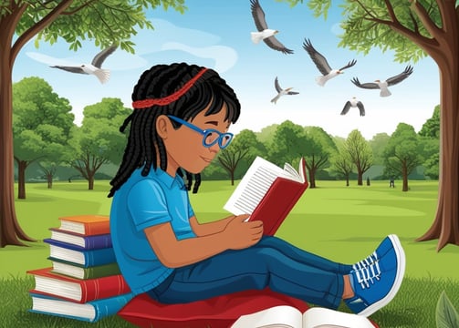 José leyendo en la naturaleza