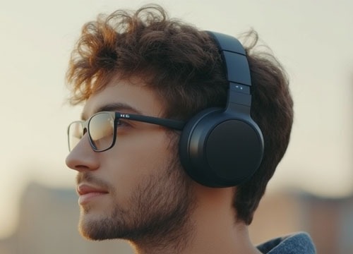 a man with a headphones
