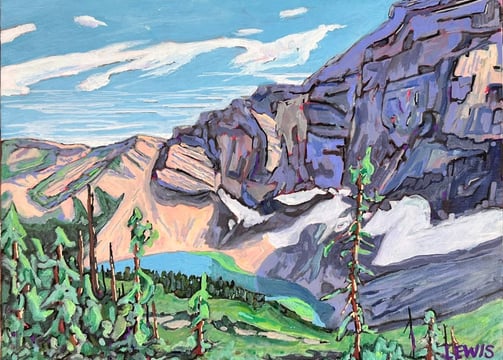 Landscape Painting by Ryan Lewis Alderson Lake