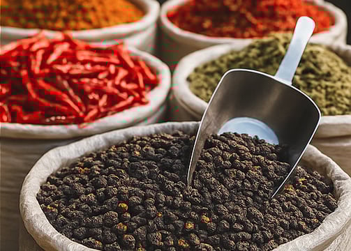 a variety of spices and spices from malaysia in a variety of different colors and sizes of spices