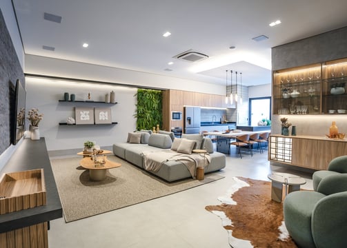 sala e cozinha conjulgada Moveis planejados em maringá é na Wood Look, parceria com os arquitetos em maringá, moveis de extre