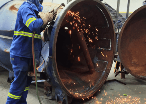 reforma e manutenção de equipamentos, caldeiraria e solda