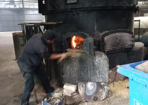 Pengolahan Bahan Baku Bambu Dengan Oven