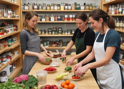 A woman with earrings and wearing a black top is smiling while using a dropper to add liquid from a small white bottle labeled 'resilience' into a jar filled with a light green smoothie. The woman is standing by a countertop in a brightly lit kitchen.