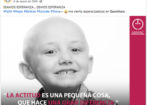 AMANC es una esperanza tangible en la cuasa contra el cáncer infantil en México