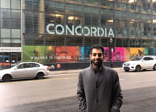 Koshish Foundation-supported student at Concordia University.