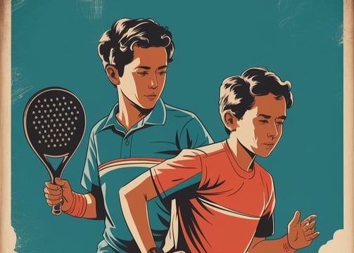 a man and woman playing tennis together