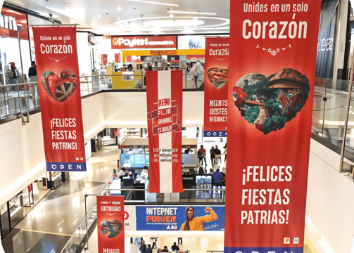 Gigantografías para fiestas patrias.