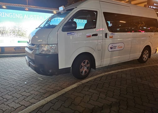 Modern 14-seater maxi cab for reliable group travel