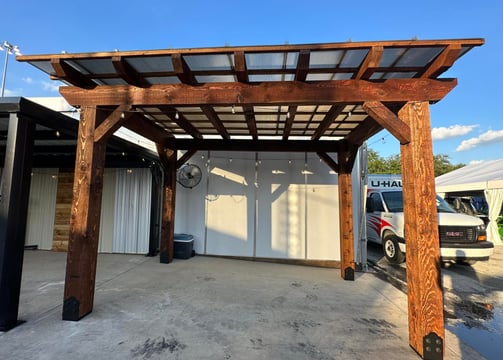 Pergolas with Roof and Thick Post