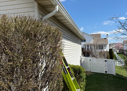 attaching downspout to home