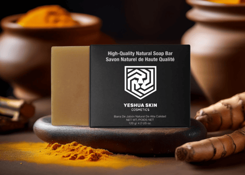 a soap bar with turmeric
