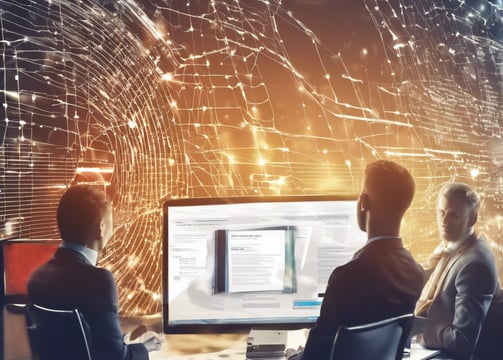 man standing in front of people sitting beside table with laptop computers