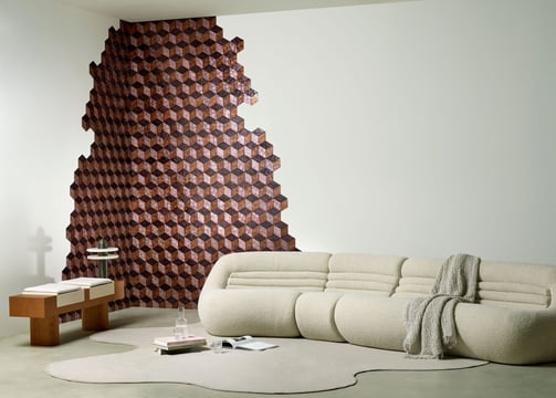 a couch with a couch and a table