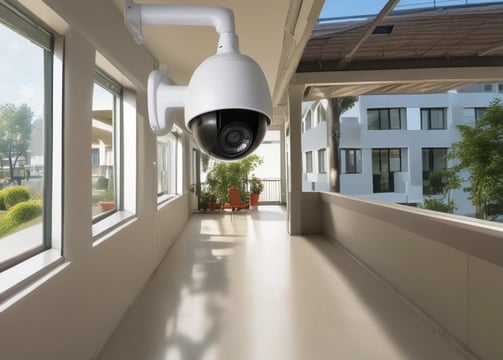 A close-up view of a server rack in a data center, showing rows of servers with blue LED lights glowing. Several network cables are connected to the servers, with labels indicating their connections.