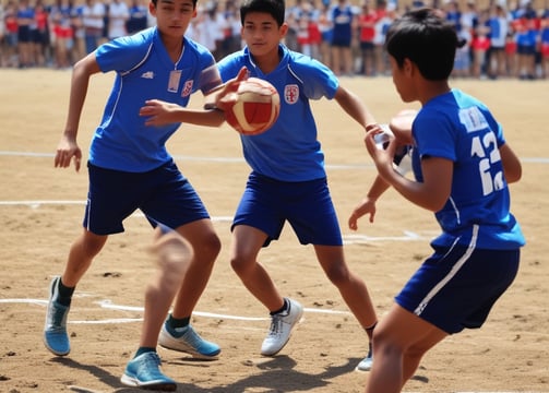 An elaborately decorated outdoor space set up for an event, possibly a wedding or celebration. The area is adorned with strings of lights, floral arrangements, and draped fabric. Red and gold carpets are laid over the grass, leading to a central spot with a backdrop for photos or seating. Warm lighting creates an inviting and festive atmosphere.