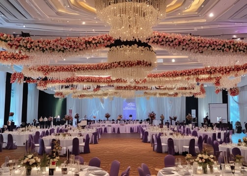 An arrangement featuring a planner, a lit candle, several pens, a digital tablet displaying a calendar, and some white sheets of paper. The planner is closed and has a minimalist design, while the digital tablet is in landscape mode, showing a detailed monthly calendar. The pen lids are off, and the candle is in a small holder, casting a soft light.