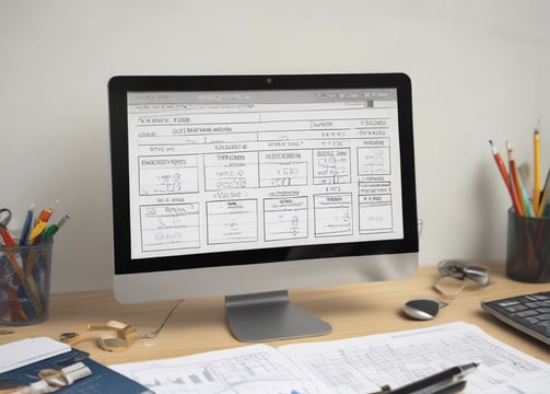 A tall modern building under construction is visible, surrounded by scaffolding and supported by large columns. In the foreground, there are road signs indicating directions, and a view of a city street with parked bicycles and cars. The scene has an urban atmosphere with a mix of construction materials and infrastructure.