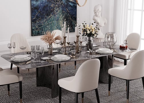 a dining room that is luxurious 