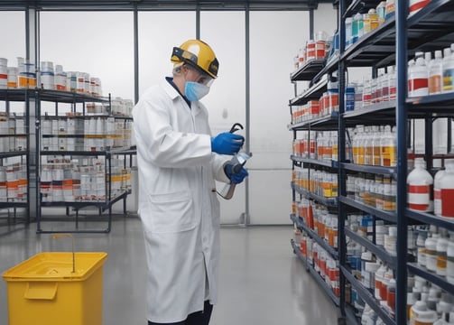 A clear container labeled 'HERBS BASICS BATH BOMBS' stands beside two pink bath bombs. The label indicates the product is handmade in Hong Kong and lists ingredients including baking soda, citric acid, and sweet almond oil. The background is a simple, light gray.