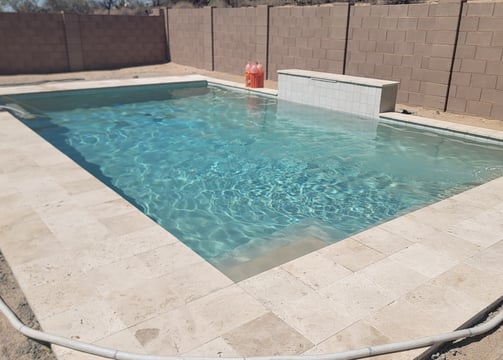 a pool with a hose attached to a hose