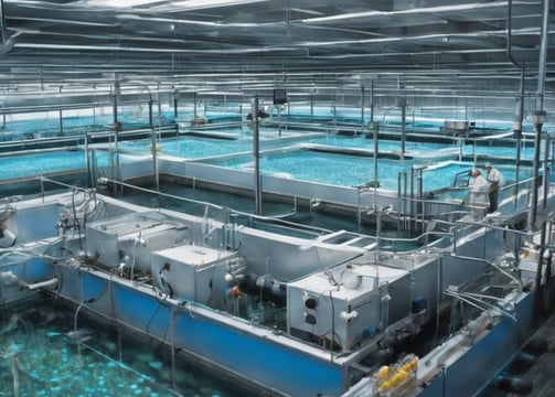 A man is holding a fish in his hand