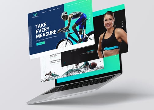 Website design pages for e-commerce company Atalanta.