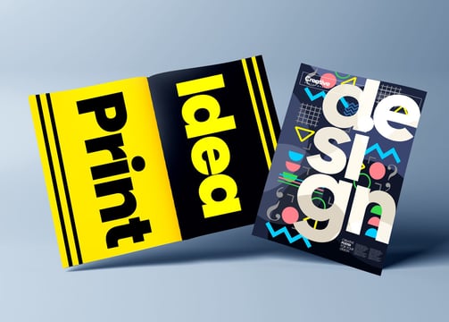 Creative print and poster marketing design by Desynco, showcasing bold typography and modern branding elements.