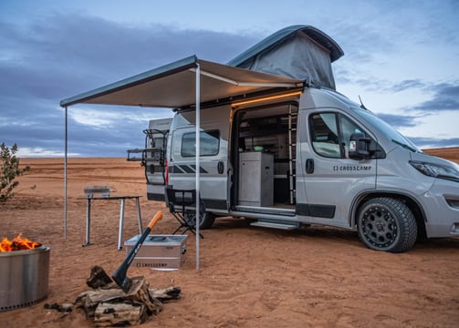 Camper buiten LED verlichting voor sfeer buiten onder je luifel