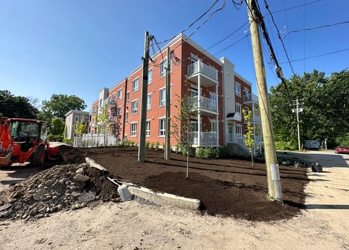 a construction worker is working on a building