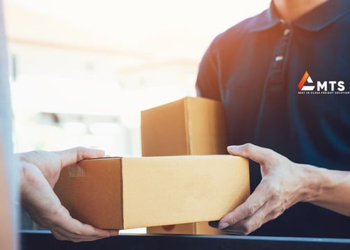 MTS driver delivering a urgent same day delivery