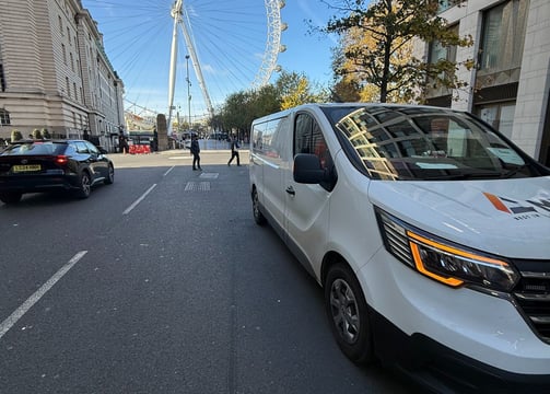MTS making a urgent delivery in london