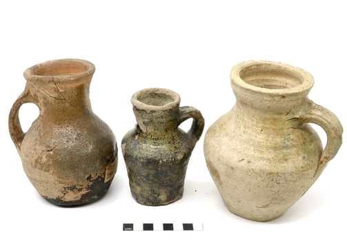 Medieval drinking jugs