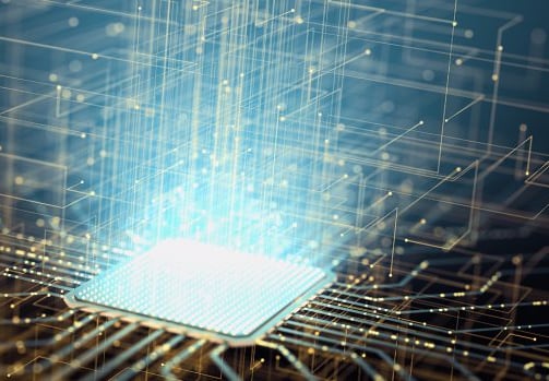 Artist impression of quantum processor