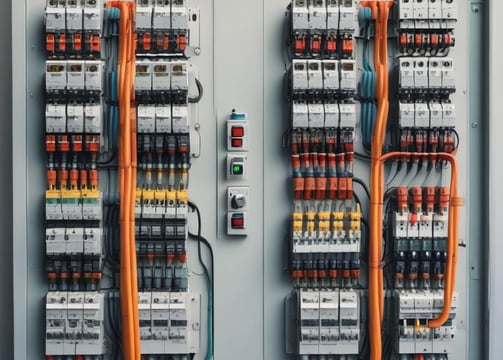 multicolored electronic part