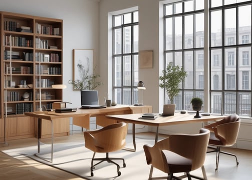 brown wooden table with chairs