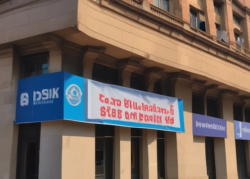 a banner board with a banner saying,'stop and stop in english and english