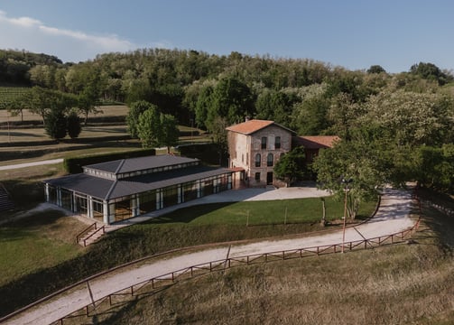 vista di Casa Gobbato sul Montello
