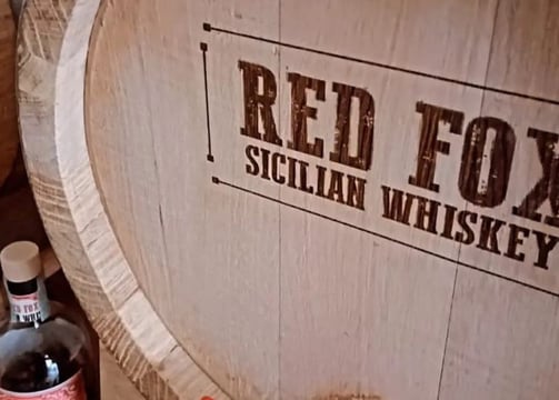 Sicilian Whiskey Botte pirografata