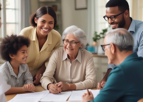 Two people are standing in front of a yellow school bus with the text 'County Career & Technical Center' written on its side. Both individuals are wearing casual clothing and are posed next to the bus shadow on the ground.