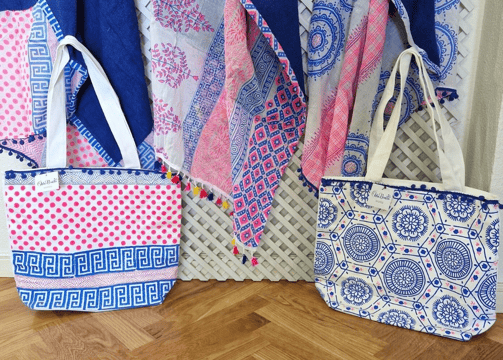 bags and sarongs towels