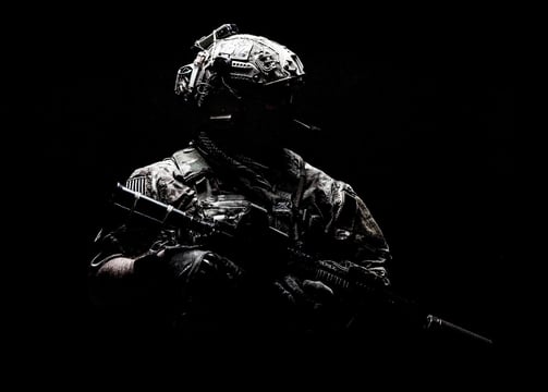 Tactical guy wearing a tactical watch strap made for military, first responders and civilians.