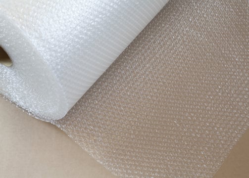 a roll of bubble wrap