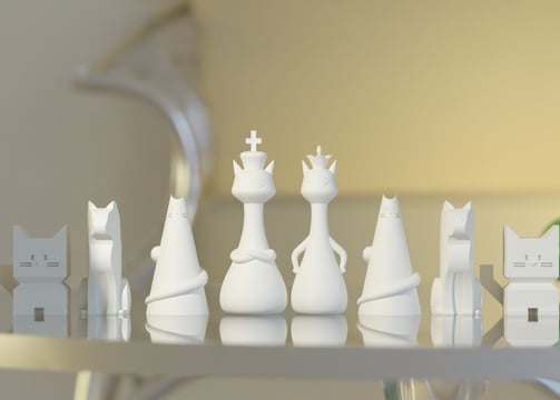 Cute cat chess