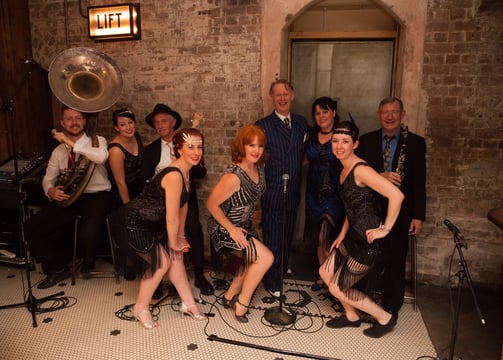 Greg Poppleton and Sydney swing dancers