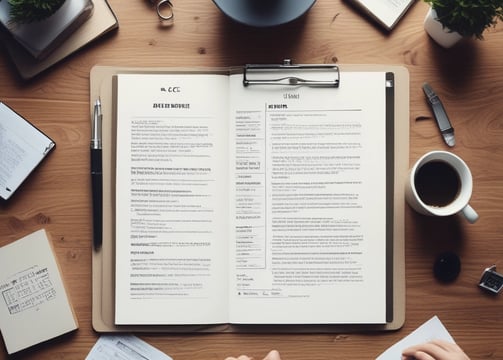 A person is sitting on the floor surrounded by tax forms and documents, holding a piece of paper in one hand. There is a smartphone with a calculator app open, and a pen placed on one of the documents.