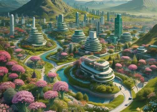 Advanced green city image.